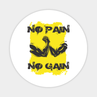 No pain no gain - Crazy gains - Nothing beats the feeling of power that weightlifting, powerlifting and strength training it gives us! A beautiful vintage design representing body positivity! Magnet